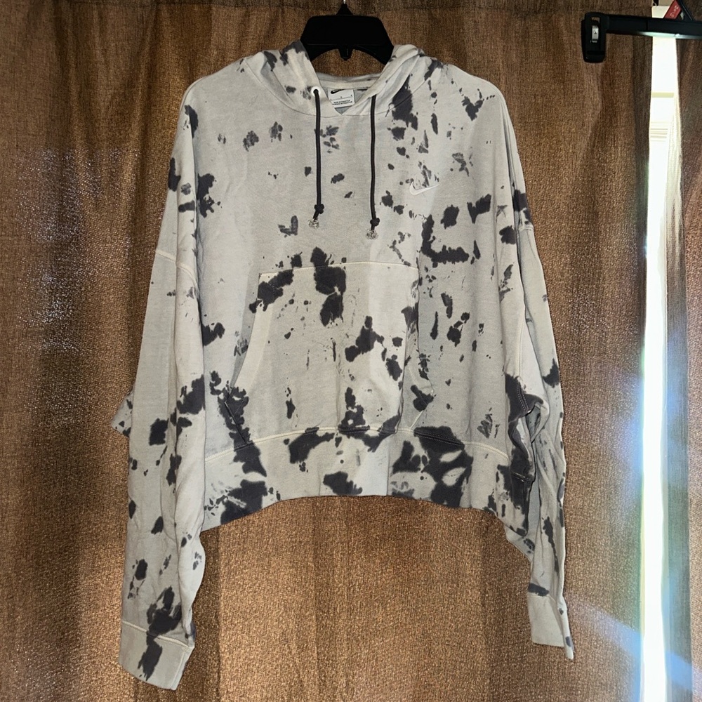 Nike Gray and Black Splatter Hoodie